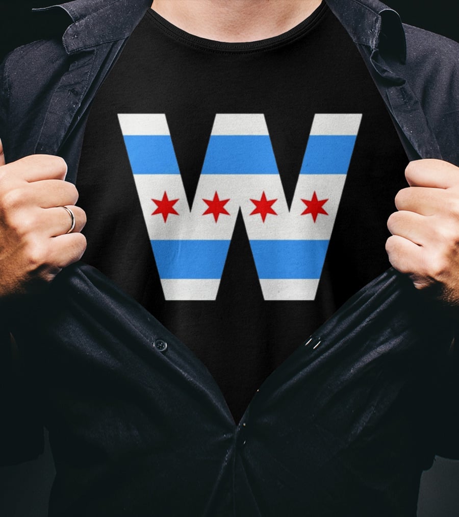 The W Chicago Cubs MLB Baseball 2026 Flag T-Shirt