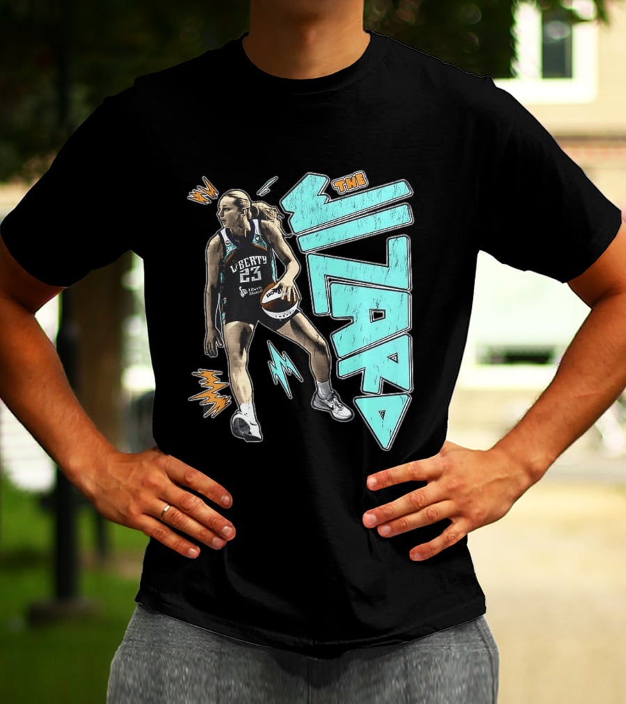 New York Liberty WNBA The Wizard Marine Johannès 23 Basketball T-Shirt