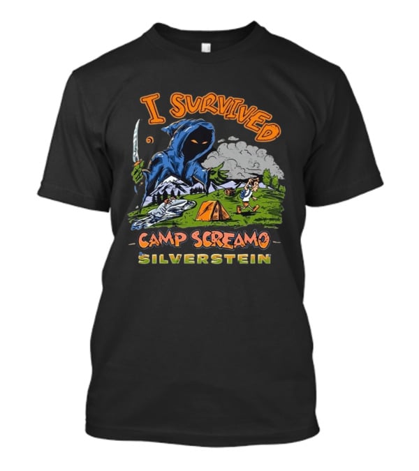 Silverstein I Survived Camp Screamo Tour 2026 North America Camping Adventure T-Shirt