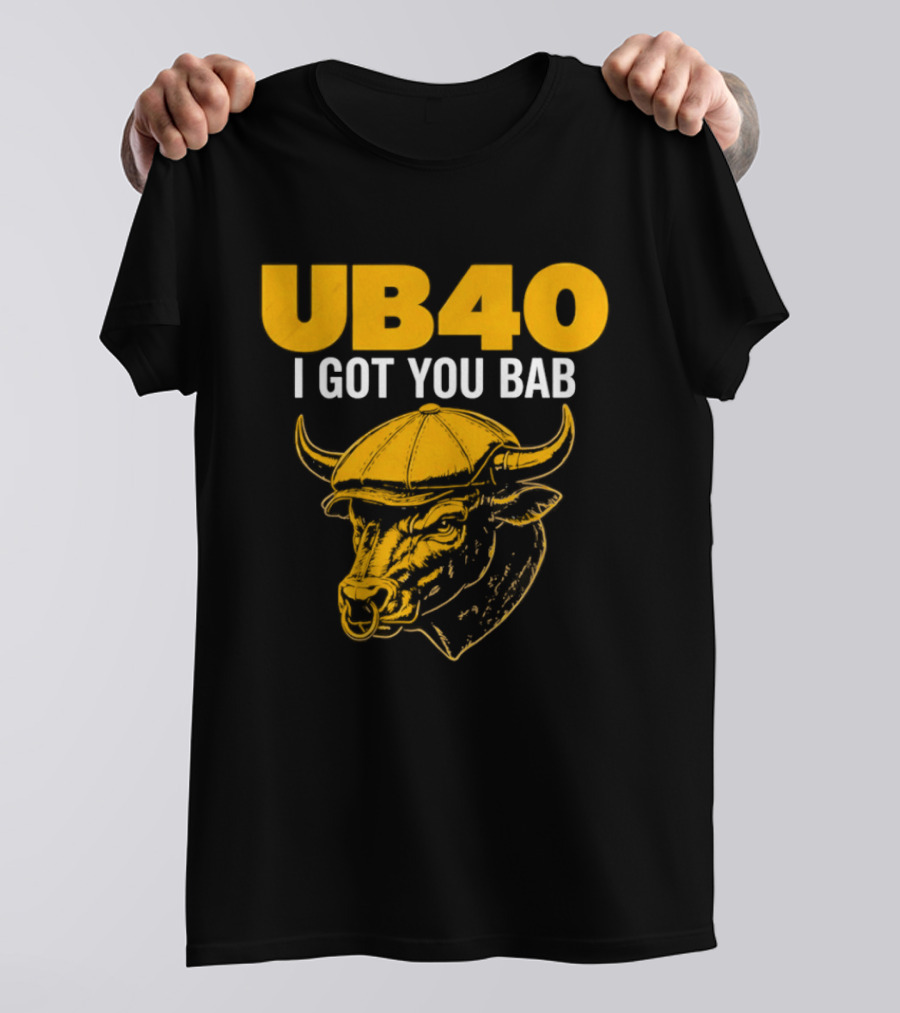 UB40 I Got You Bab With Bull Graphic In Yellow And White T-Shirt