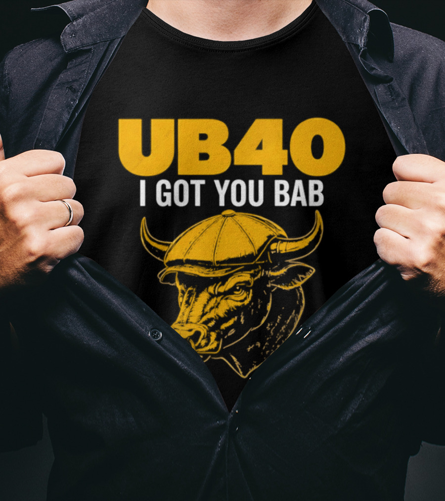 UB40 I Got You Bab With Bull Graphic In Yellow And White T-Shirt