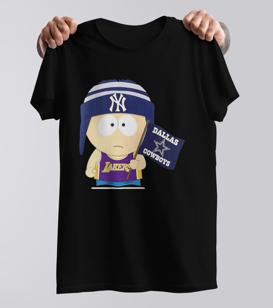 Stan Marsh Lakers Dallas Cowboys Flag Yankees Hat T-Shirt