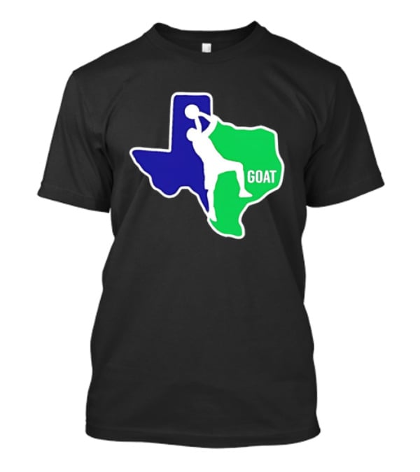 Texas Basketball Goat Silhouette Blue Green State T-Shirt