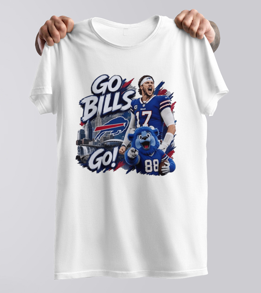 Go Bills Josh Allen Number 17 Buffalo Bills Fan T-Shirt