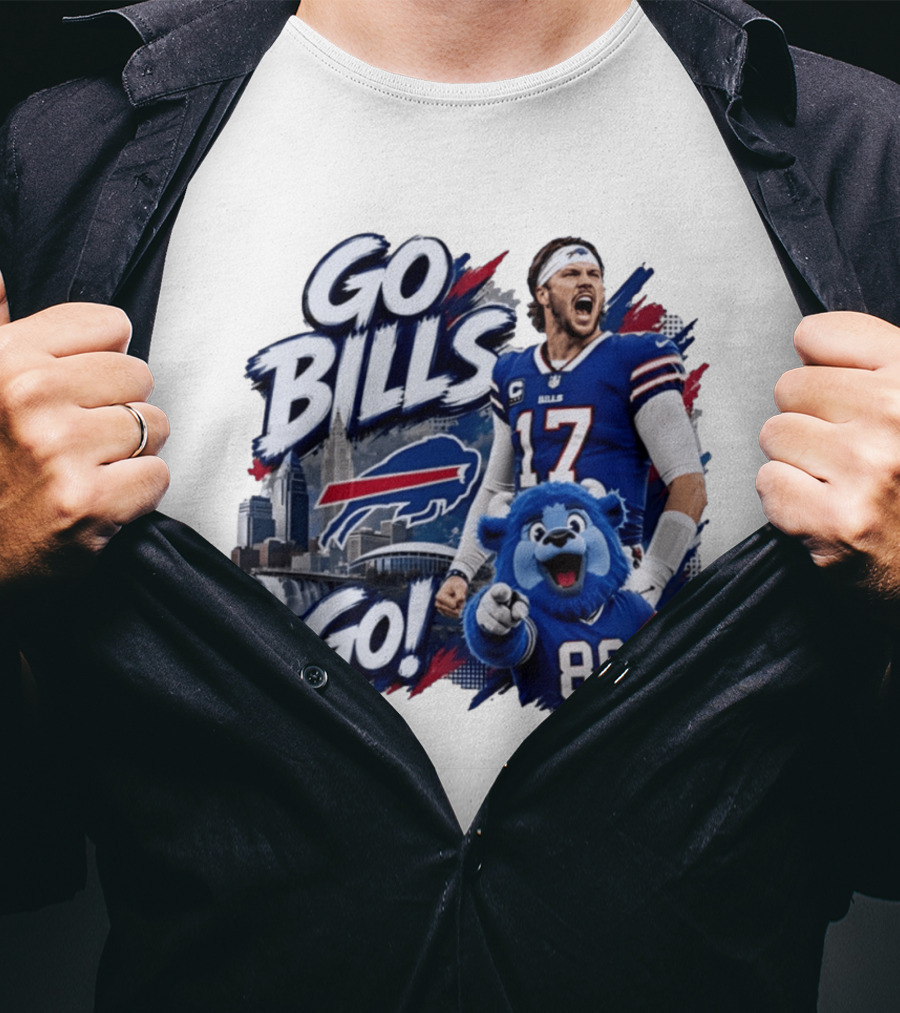 Go Bills Josh Allen Number 17 Buffalo Bills Fan T-Shirt