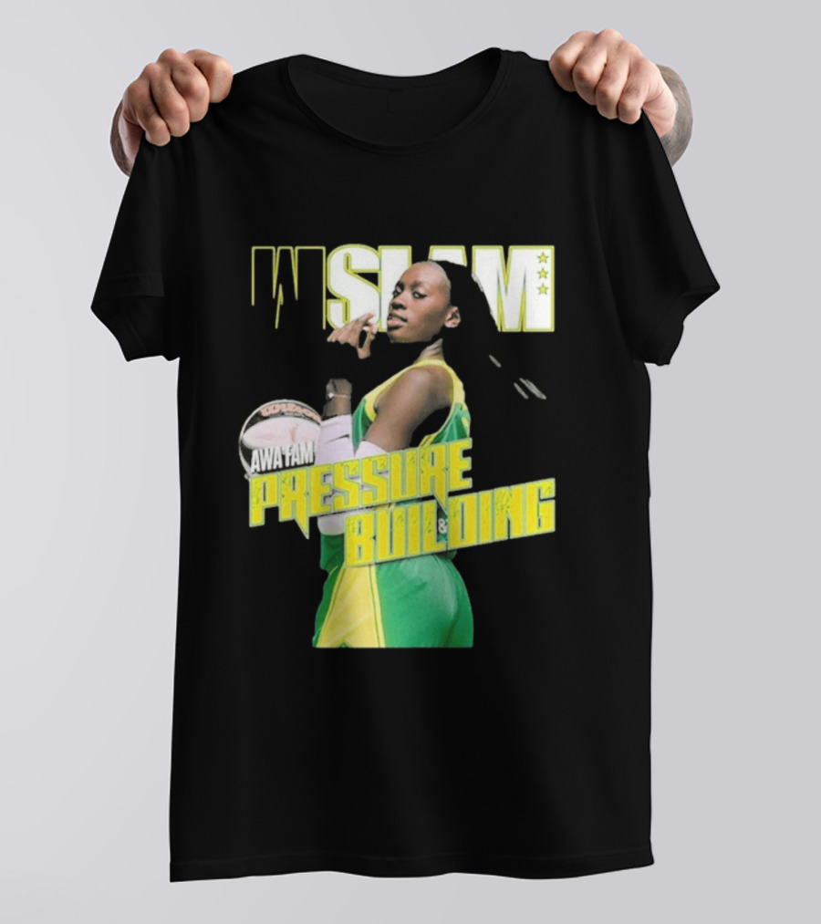 WSLAM Awa Fam Pressure Building Seattle Storm Basketball T-Shirt