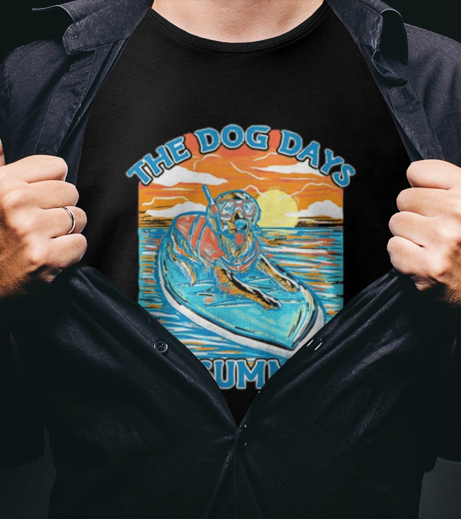 The Dog Days Of Summer Golden Retriever Snorkeling Adventure T-Shirt