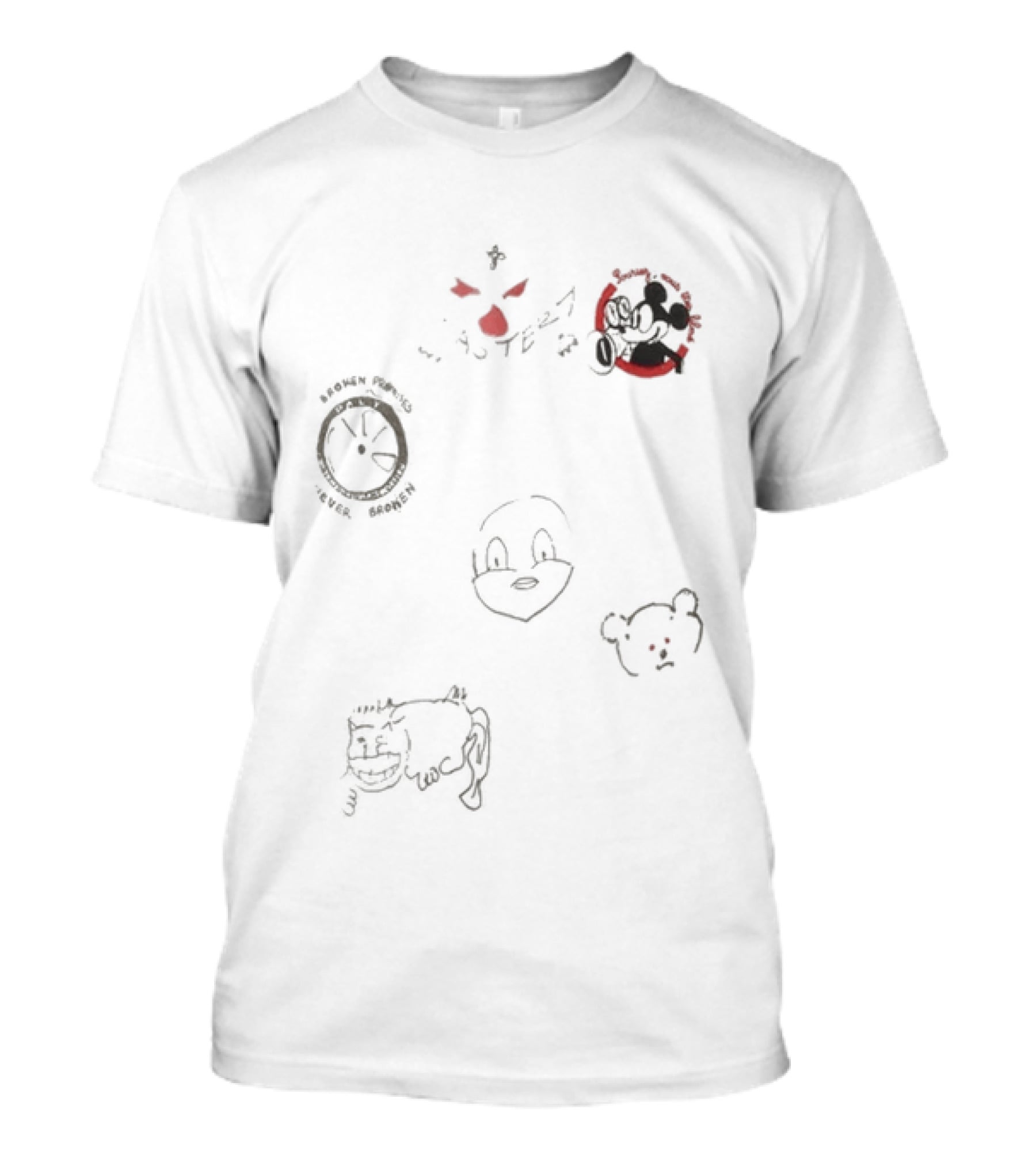 Loe Shimmy Mickey Mouse Paly Hollywood NOCTA Manor Event T-Shirt