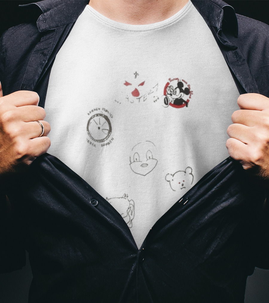 Loe Shimmy Mickey Mouse Paly Hollywood NOCTA Manor Event T-Shirt