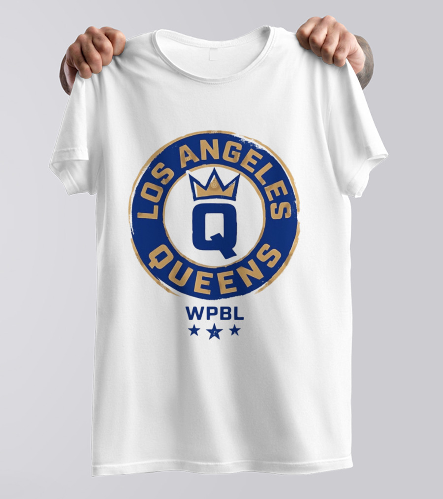 Los Angeles Queens WPBL Women's Professional Basketball League Crest T-Shirt