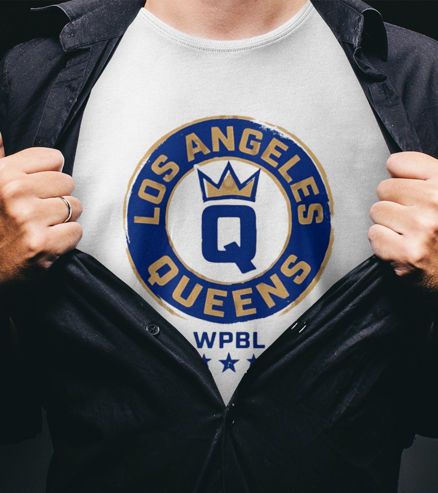 Los Angeles Queens WPBL Women's Professional Basketball League Crest T-Shirt