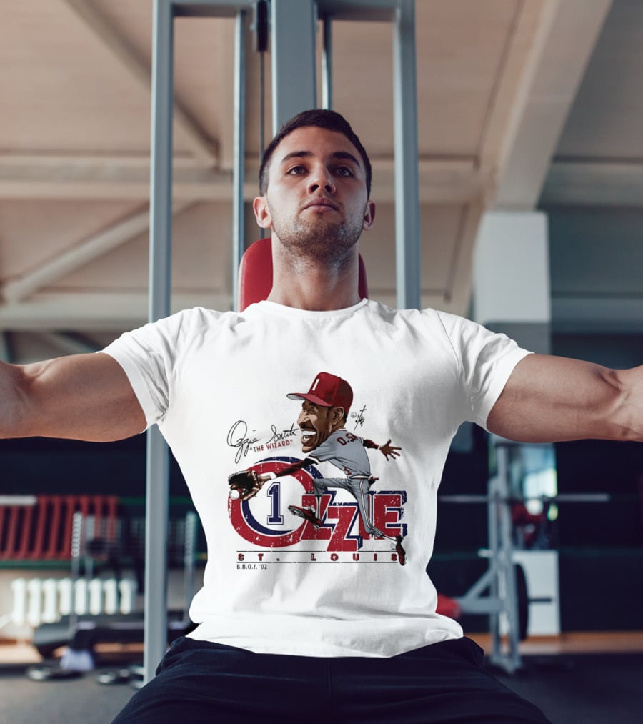 Ozzie Smith St Louis Cardinals Bruce Stark "The Wizard" Collection T-Shirt