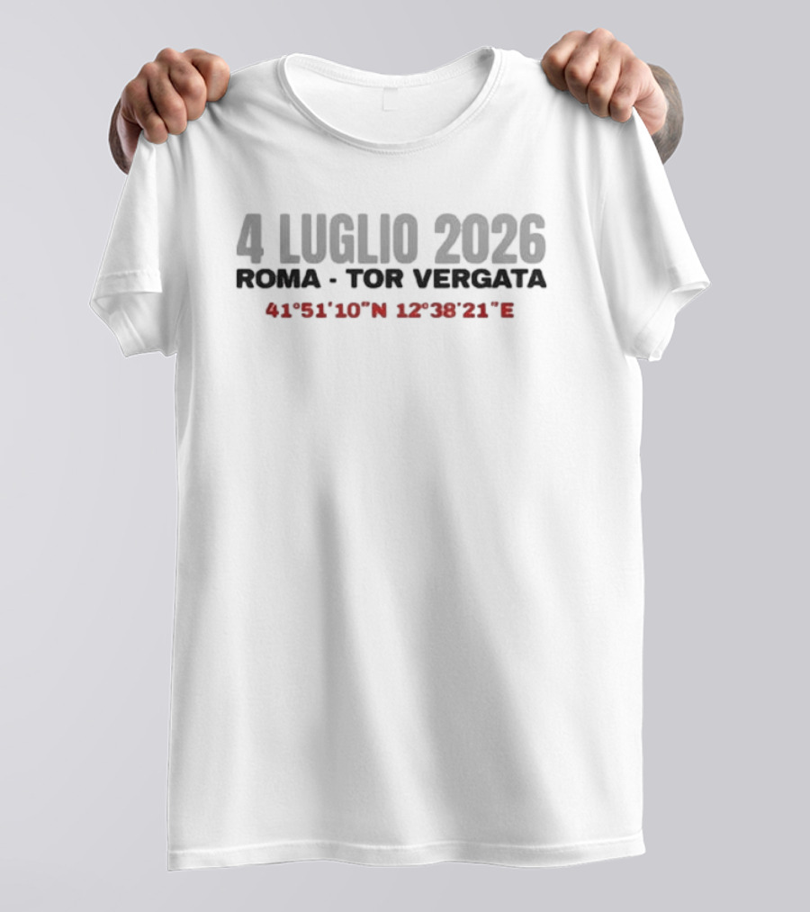 Ultimo Stadi 2027 La Favola Continua 4 Luglio 2026 Roma Tor Vergata Limited Edition T-Shirt