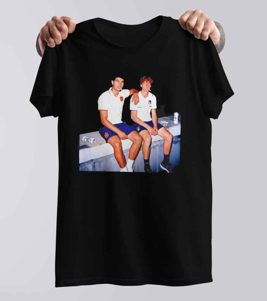 2026 Tennis Spain Italy Carlos Alcaraz Jannik Sinner Smoking T-Shirt