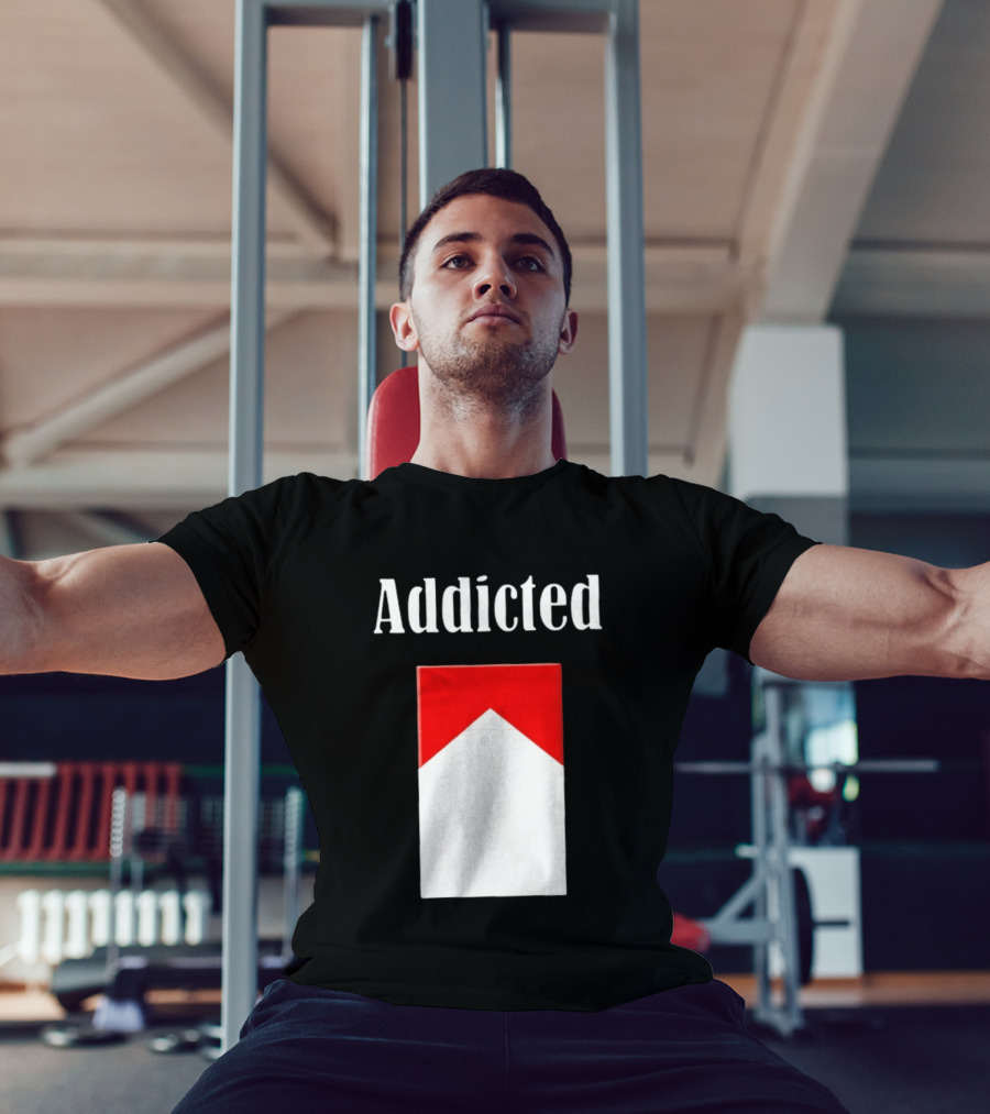 Addicted Cigarette Pack Minimalist Marlboro T-Shirt