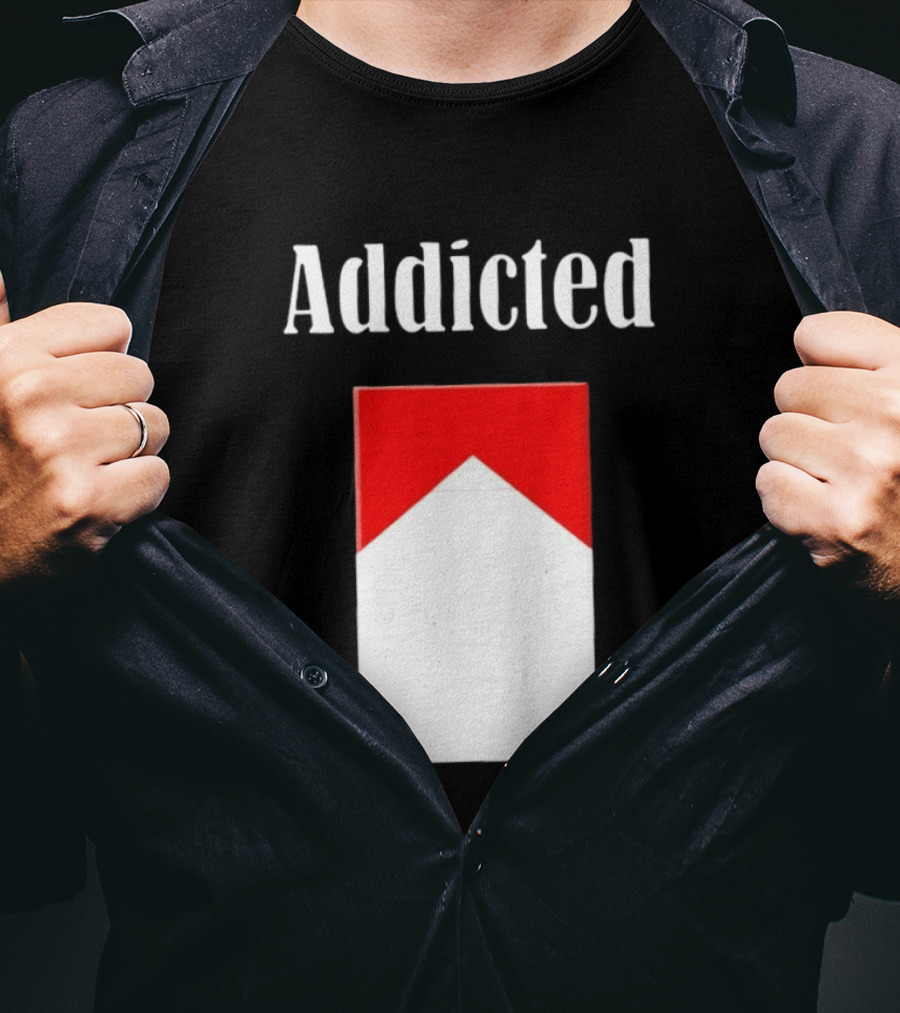 Addicted Cigarette Pack Minimalist Marlboro T-Shirt