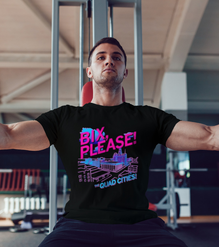 Bix Please The Quad Cities Skyline Retro Aesthetic T-Shirt