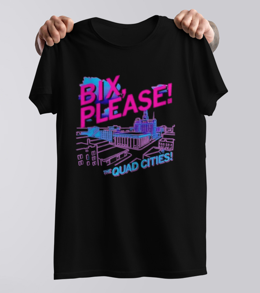 Bix Please The Quad Cities Skyline Retro Aesthetic T-Shirt