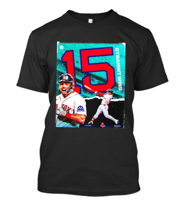 Boston Red Sox 15 Straight Wins Moose Mutual Collaboration T-Shirt