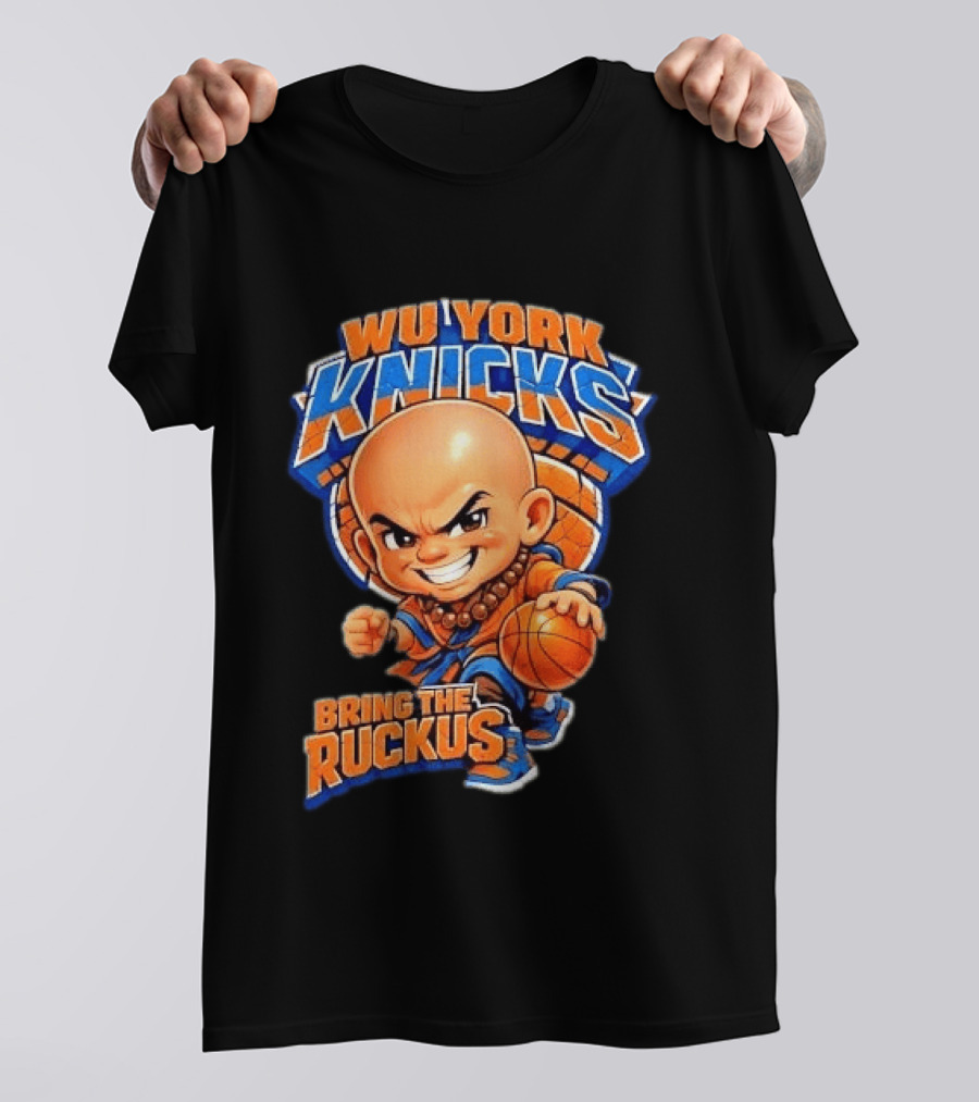 Wu York Knicks Bring The Ruckus Basketball Shaolin Monastic T-Shirt
