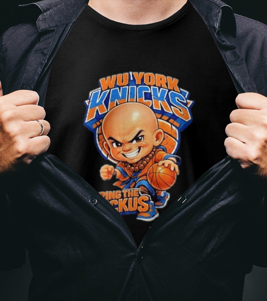 Wu York Knicks Bring The Ruckus Basketball Shaolin Monastic T-Shirt