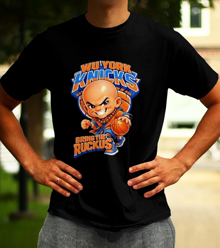 Wu York Knicks Bring The Ruckus Basketball Shaolin Monastic T-Shirt
