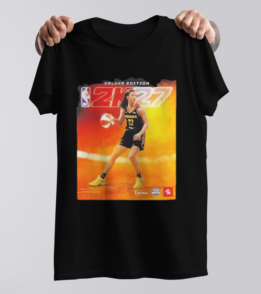 WNBA Caitlin Clark Indiana Fever NBA 2K27 Deluxe Edition Cover Athlete T-Shirt