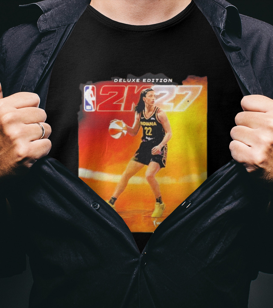 WNBA Caitlin Clark Indiana Fever NBA 2K27 Deluxe Edition Cover Athlete T-Shirt