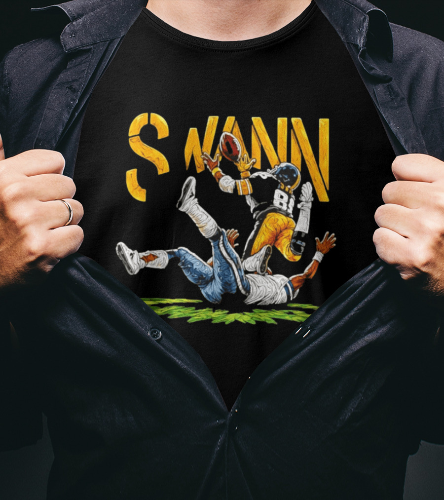 Lynn Swann 88 Pittsburgh Steelers Football Catch Painting T-Shirt