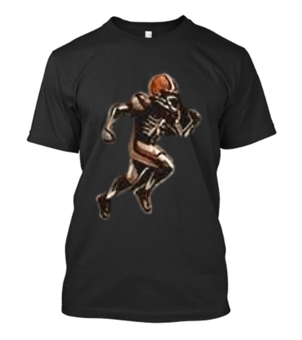 Cleveland Browns Skeleton Football Fan Spirit Runs In My Blood T-Shirt