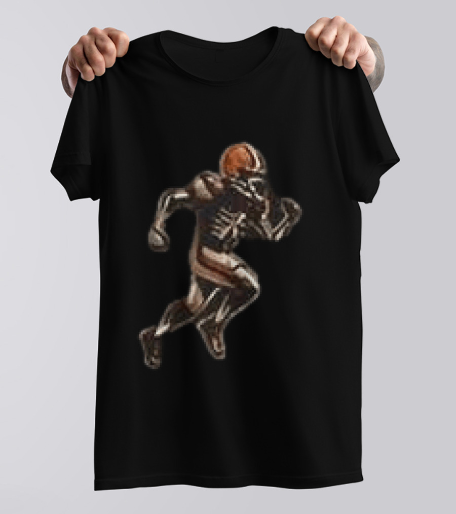 Cleveland Browns Skeleton Football Fan Spirit Runs In My Blood T-Shirt