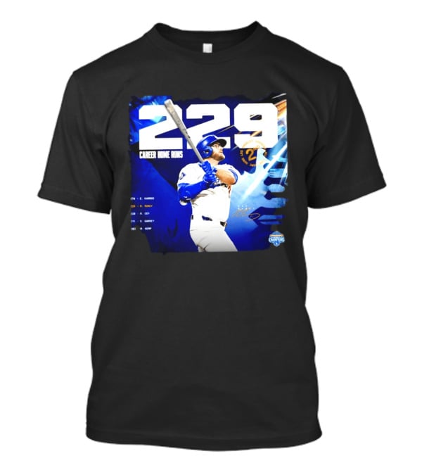 Max Muncy Los Angeles Dodgers 229 Career Home Runs Celebration MLB Champions T-Shirt