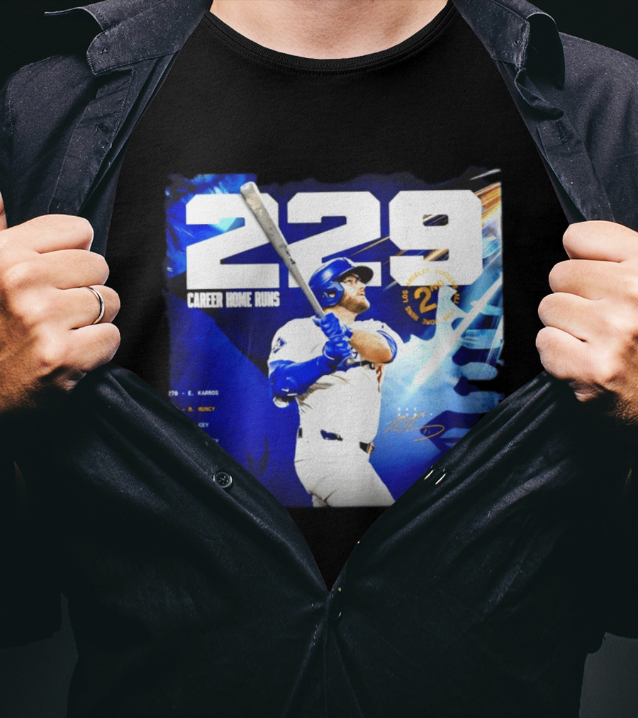 Max Muncy Los Angeles Dodgers 229 Career Home Runs Celebration MLB Champions T-Shirt