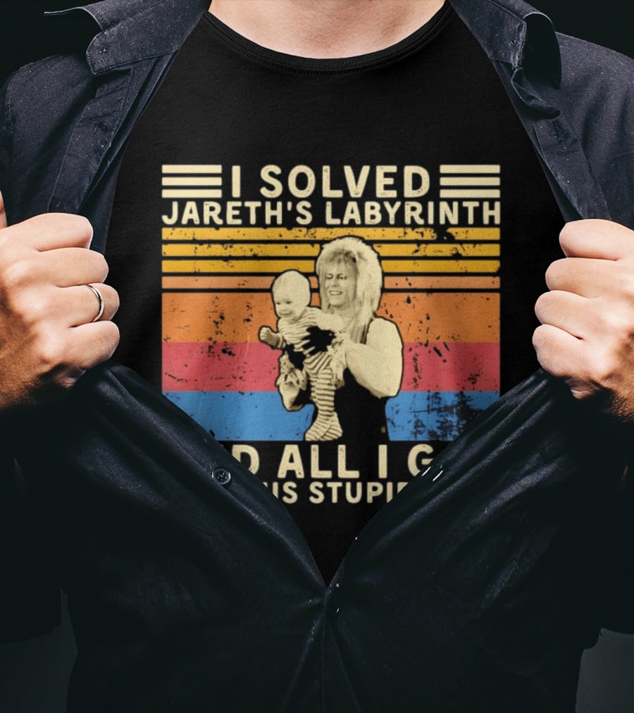I Solved Jareth's Labyrinth And All I Got Was This Stupid Baby Retro 80s T-Shirt