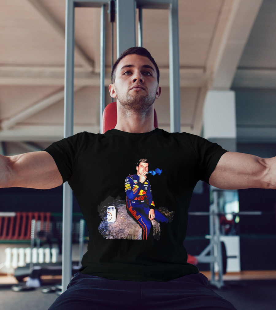 Max Verstappen Red Bull Racing Formula 1 Driver Smoking Racing Suit T-Shirt
