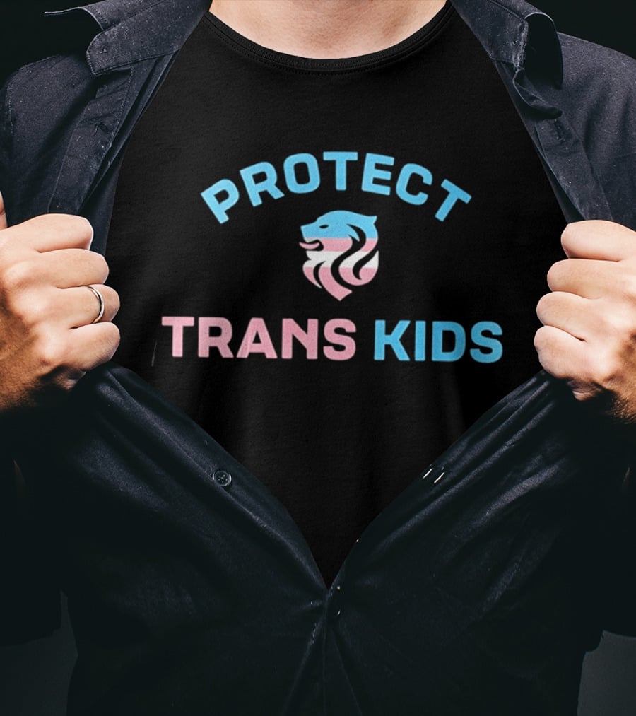 Protect Trans Kids Lion With Pink Blue Colors Megan Rapinoe T-Shirt