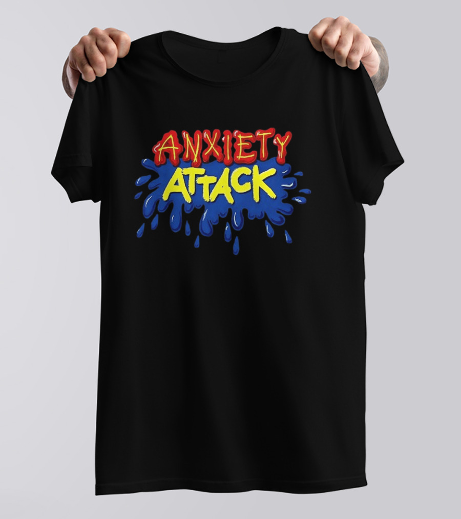 Anxiety Attack Mental Health Awareness Cartoon T-Shirt