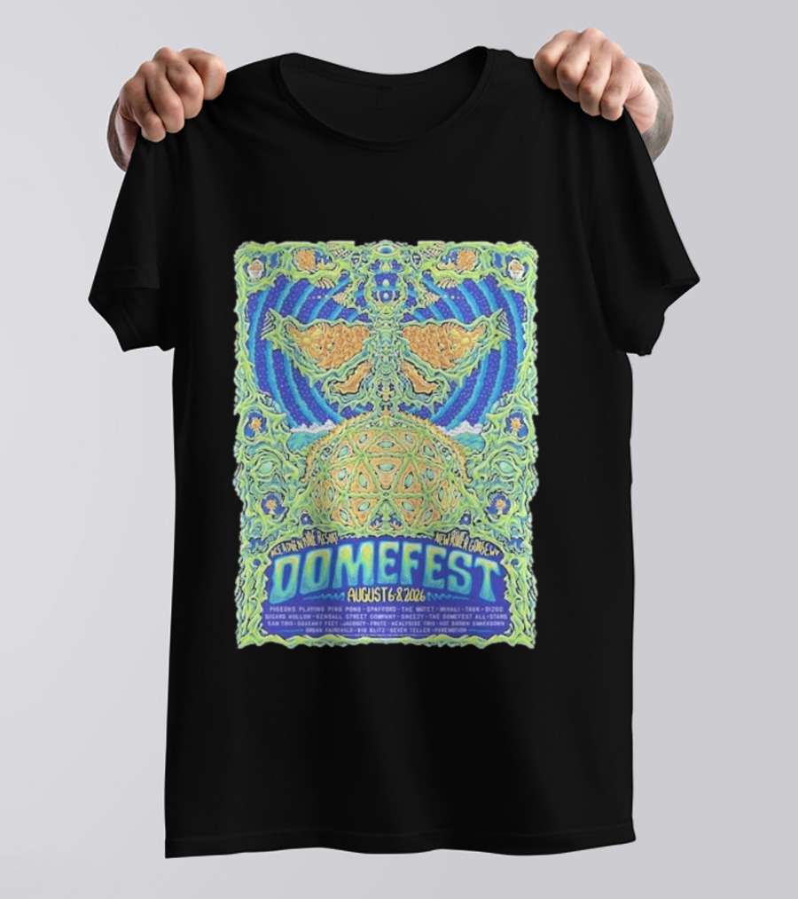 Domefest Line Up At ACE Adventure Resort In New River Gorge West Virginia On August 6 8 2026 T-Shirt