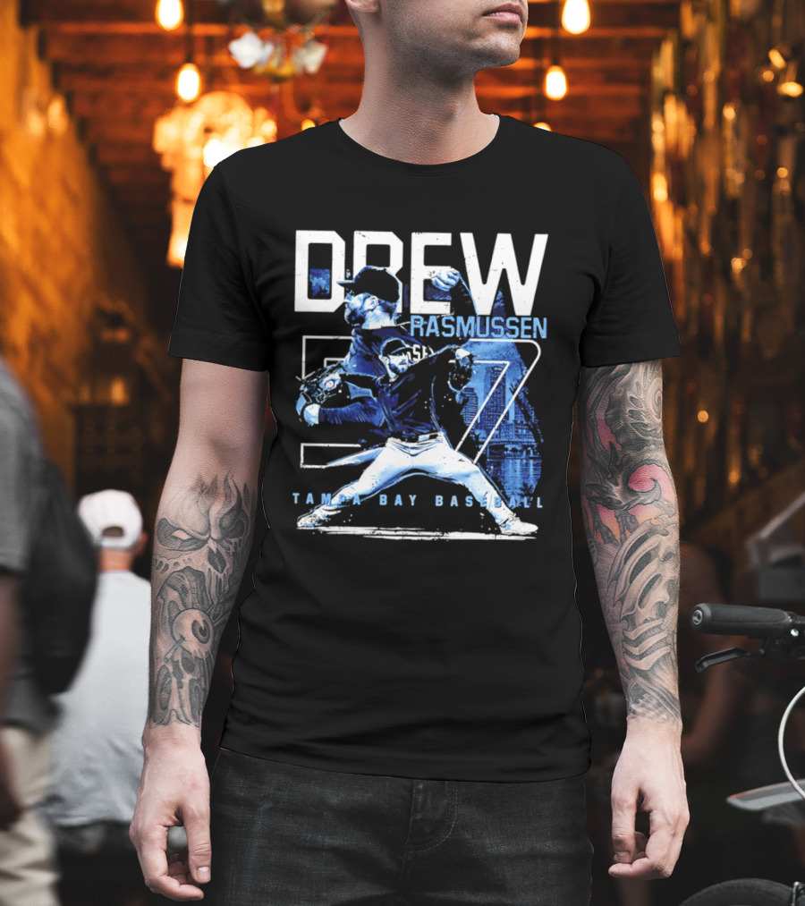 Drew Rasmussen 57 Tampa Bay Baseball T-Shirt