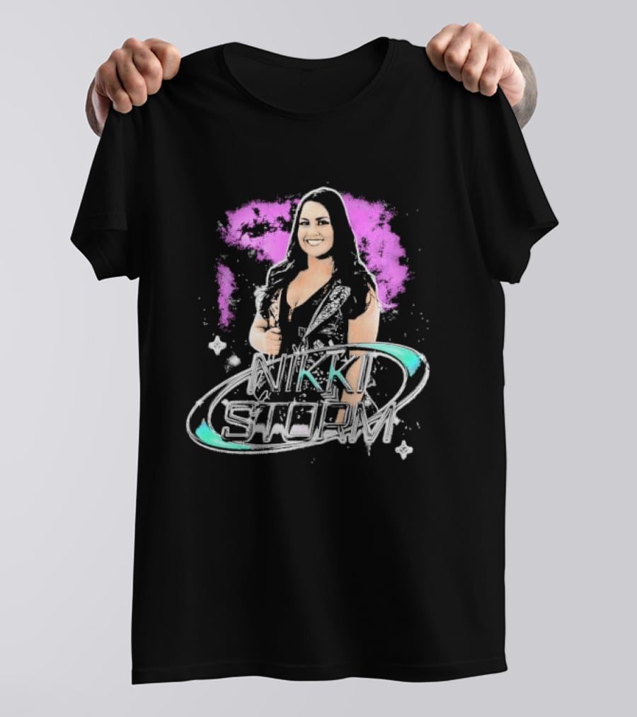 Nikki Storm Featuring Professional Wrestler Nikki Storm Vibrant Splash T-Shirt