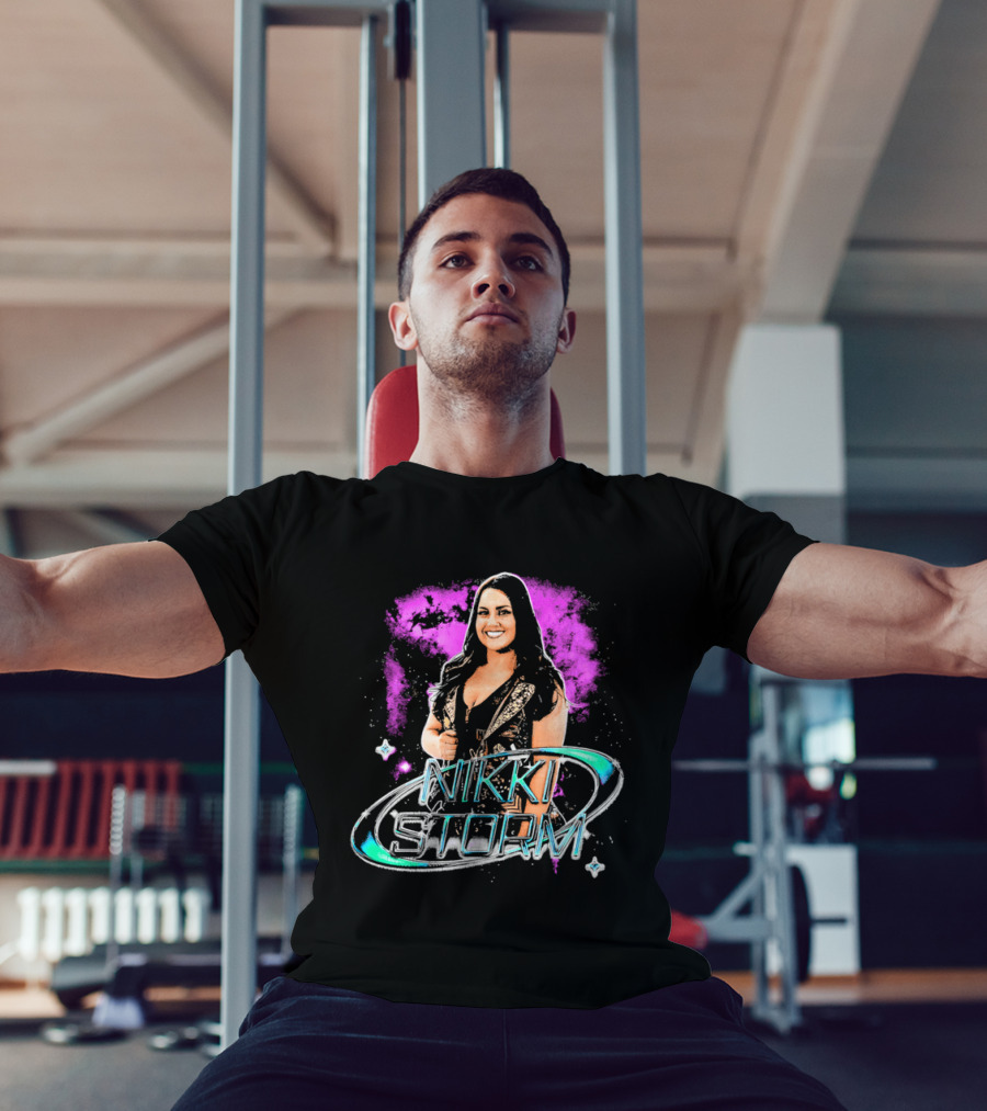 Nikki Storm Wrestling Pink And Teal Comic T-Shirt
