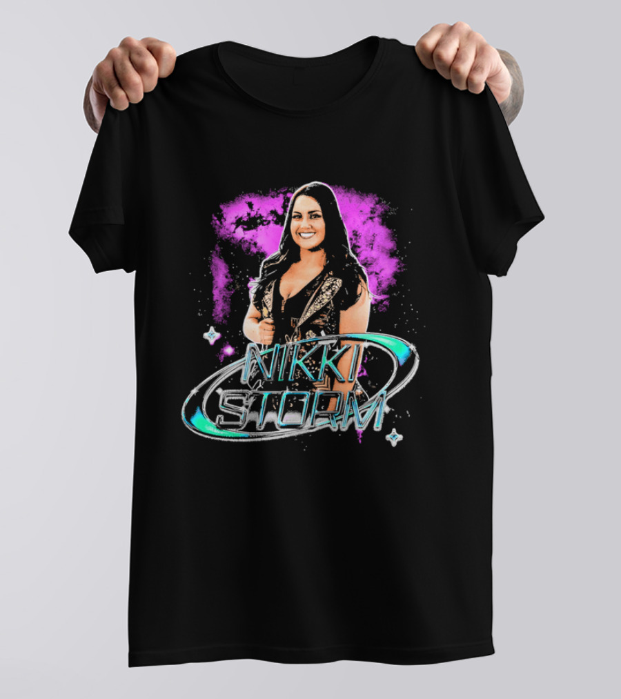 Nikki Storm Wrestling Pink And Teal Comic T-Shirt
