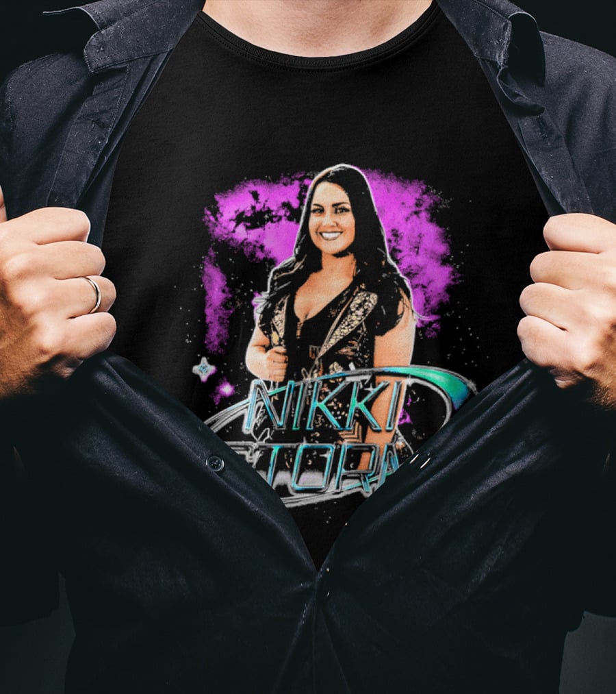 Nikki Storm Wrestling Pink And Teal Comic T-Shirt