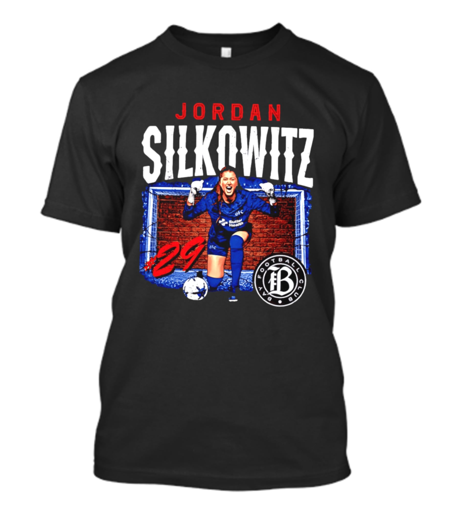 Jordan Silkowitz Bay Football Club #29 Soccer Player T-Shirt