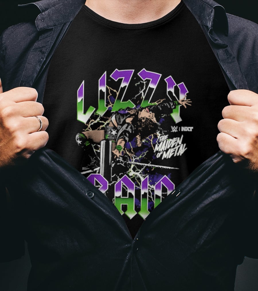 Lizzy Rain NXT The Maiden Of Metal WWE Floral Power T-Shirt