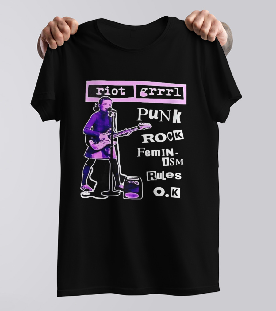 Riot Grrrl Punk Rock Feminism Rules OK T-Shirt