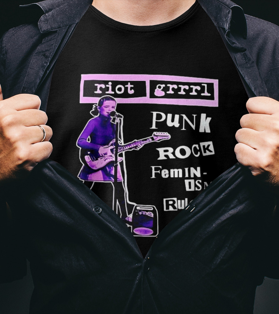 Riot Grrrl Punk Rock Feminism Rules OK T-Shirt