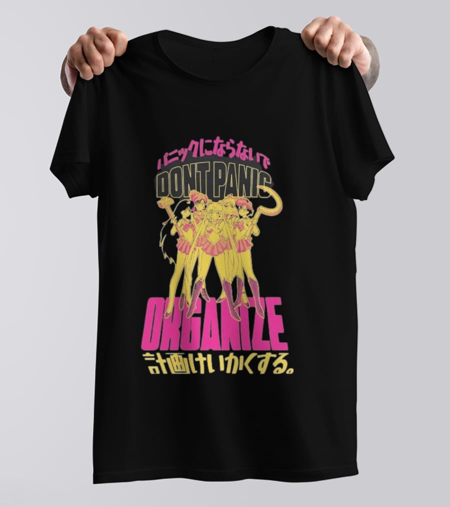 Sailor Moon Don't Panic Organize Japanese T-Shirt