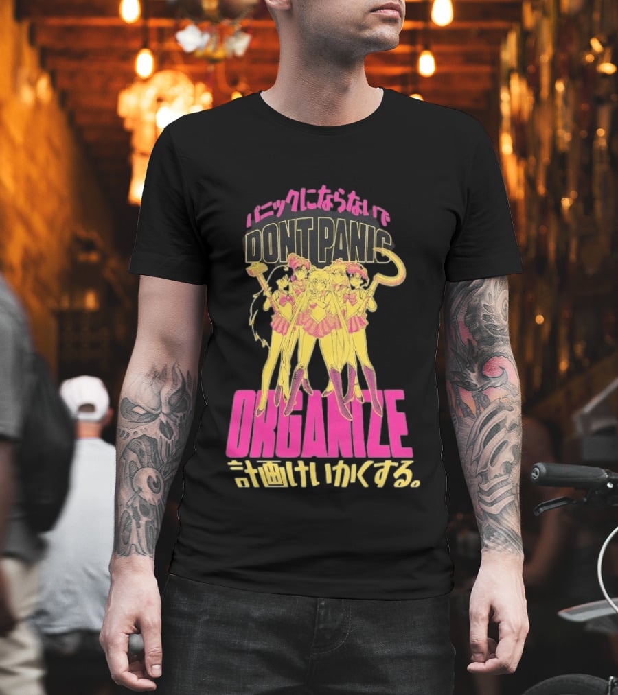 Sailor Moon Don't Panic Organize Japanese T-Shirt