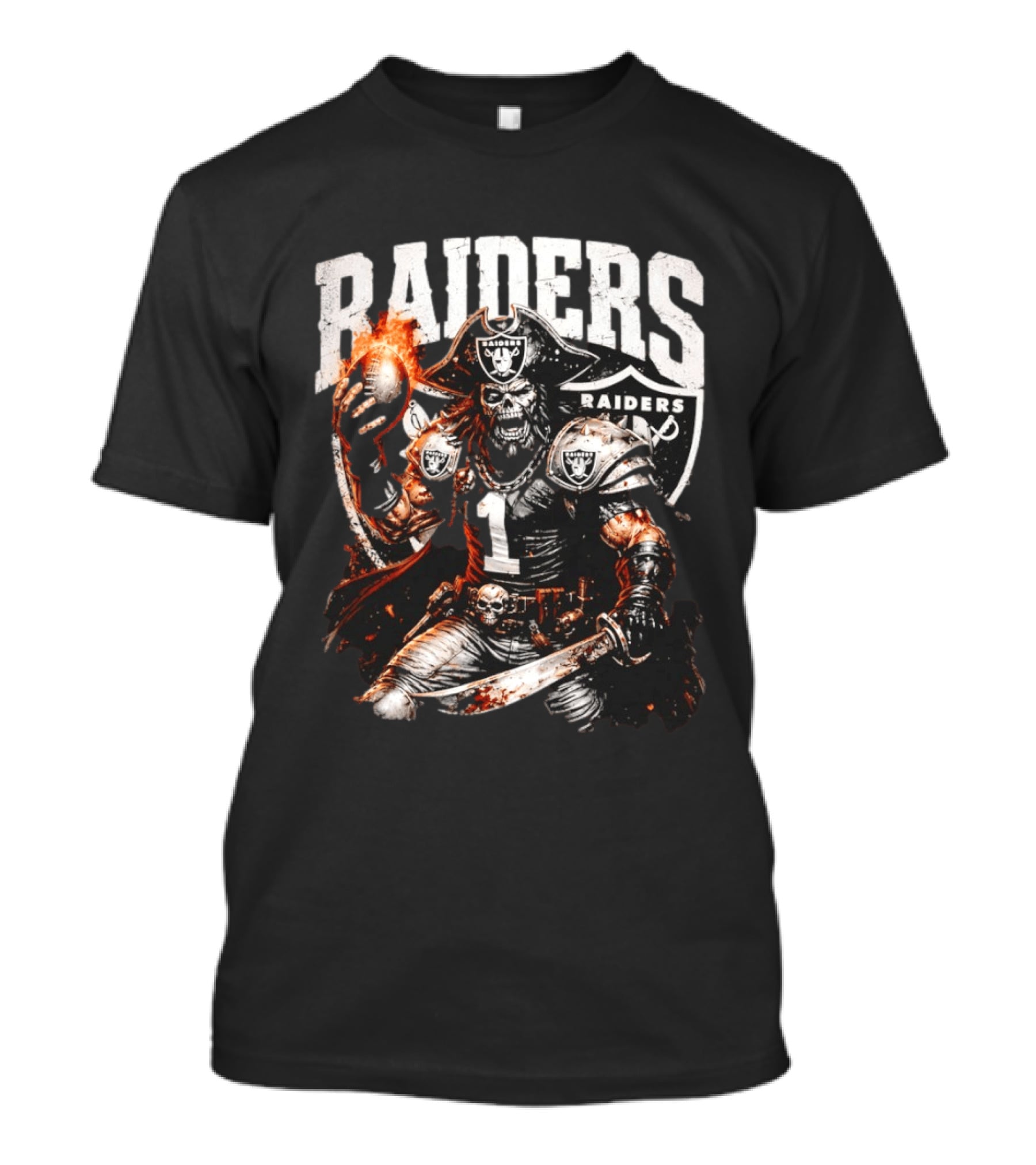 Las Vegas Raiders Skeleton Pirate Football 2026 T-Shirt